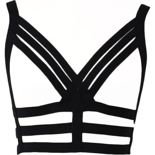 Hollow Harness Bra Gothic Bondage Lingerie Body Harness Belt Festival Sexy Body Cage Rave Edgy Cage Bra