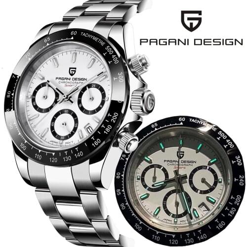 PAGANI Design Mens Quartz Watch Top Brand Business Stainless Steel Strap Luxury Watch Mens Multifunctional Waterproof Watches