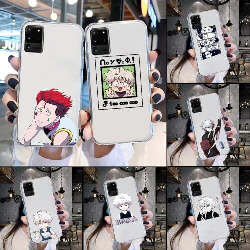 Hunter X Hunter Killua Hisoka Phone Case For Samsung Galaxy Note 4 8 9 10 20 S8 S9 S10 S10E S20 Plus UITRA Ultra transparent