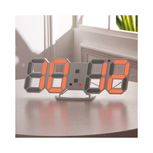 3D LED Wall Clock Modern Design Digital Table Clock Alarm Nightlight Saat reloj de pared Watch For Home Living Room Decoration