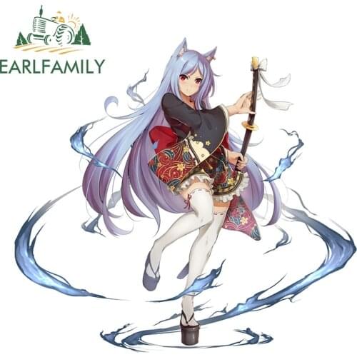 EARLFAMILY 13cm x 12cm for Anime Girl Car Stickers Fashionable Creative Decals Occlusion Scratch Windows Trunk Decor Car Label