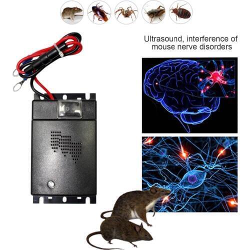 Behogar 12V Electronic Car Truck Ultrasonic Pest Control Repeller Deterrent Anti Mice Mouse Rat Rodent Cockroaches