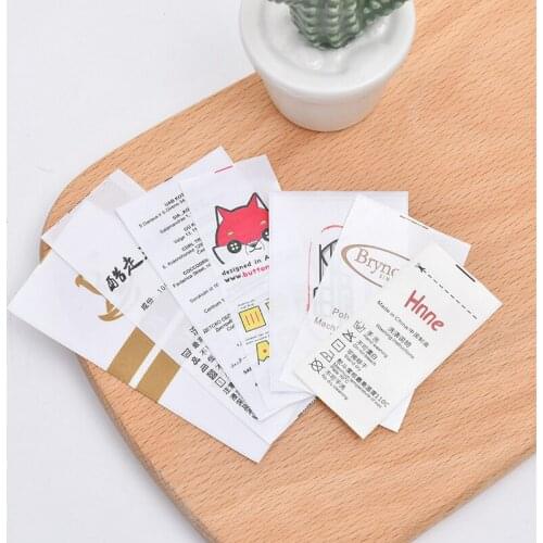 Care Labels, Custom Printed Satin Tags with Your Logo, Sew in Collar or Seam, Fabric Garment Apparel Label Personalized Design S