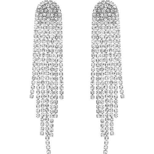 European Famous Creative Ear Stud Long Simple Tassel Anti-Allergy Pendant Bridal Earrings Jewelry Accessories