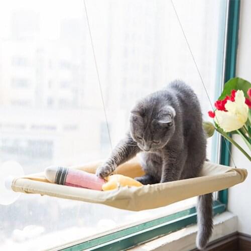 Window Mounted Cat Hammock Cat Hammock Pet Seat Super Suction Cup Hanging Cat Lounger Kitten Supplies Rest