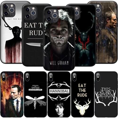 GX86 Hannibal Eat the Rude Silicone Soft Case for iPhone 12 Mini 11 Pro XS Max XR X 8 7 6 6S Plus 5 5S SE 2020