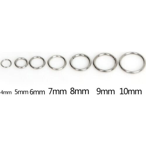 200Pcs/lot 4/5/6//7/8/9/10mm Stainless Steel Jump Rings Single Loops Open Jump Rings & Split Rings For DIY Jewelry Finding