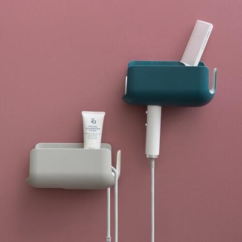 Creative punch-free bathroom rack wall-mounted Hair Dryer rack Hair Dryer rack