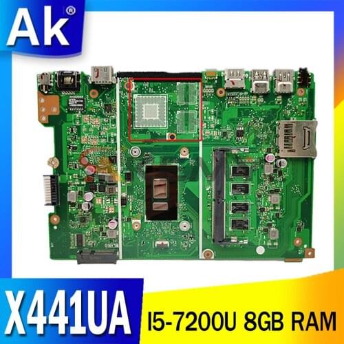 X441UA mainboard I5-7200U CPU 8GB RAM For ASUS X441UA X441UV X441UB X441UQ X441U A441U F441U Laptop Motherboard tested full ok