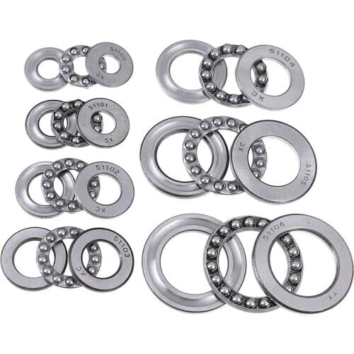 New Pratical Miniature Thrust Bearings Metal Axial Ball Bearing 3 Part 51100 Series 51100 To 51106 For Hardware Accessories 1Pcs
