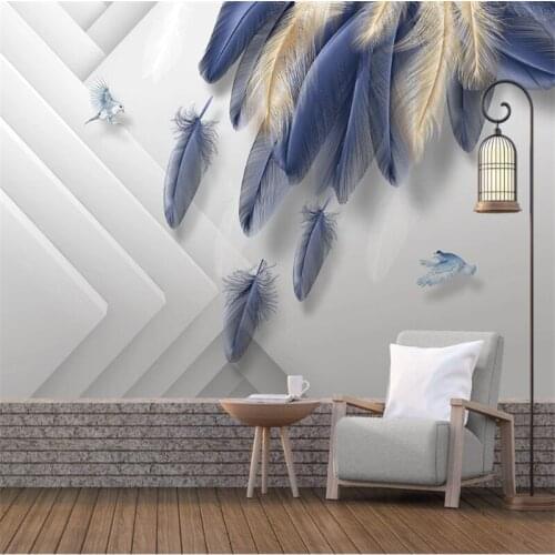 Wellyu Customized wallpaper 3d Nordic hand painted black and white banana leaf background living room background wallpaper