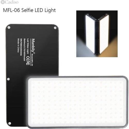 Cadiso MFL-06 Dimmable LED Video Light Ultra Thin OLED Display 180Pcs leds CRI96+ Bi-Color Photo Studio Light for DSLR Cameras