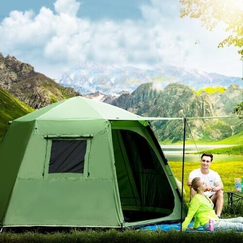 6-8 Person High Quality Ultralarge Double Layer Automatic Outdoor Camping Tent With Rain Cover With Snow Skirt Carpas De Camping