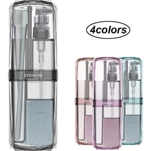 Plastic Travel ToothBrush Portable Wash Cup Set Storage Box Camping Toothbrush Case Cover Health Bathroom Accessories Organizer