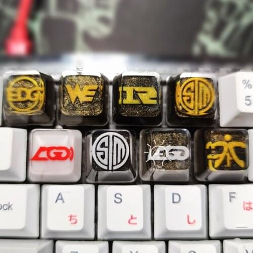 Custom Resin Keycap Personality Design Cartoon Axis Mechanical Keyboard Custom Keycaps For LOL Team Support