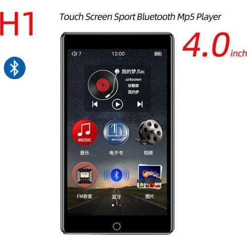 4 Inch Bluetooth MP4 Slim Touch Screen MP5 Player Full Screen MP4 Portable HD MP4 Lossless Music Player Support FM Radio