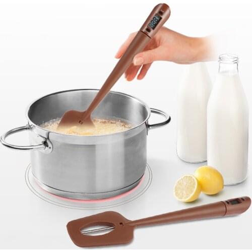 Portable Silicone Scraper Spatula Long Probe Digital Food Thermometer Chocolate cooking Baking Tools For Kitchen Gadgets
