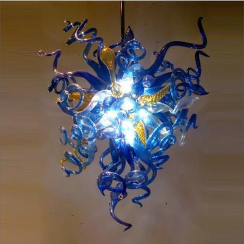Simple Designed Blown Glass LED Chandelier Artistic Lighting Home Hotel Bar Decoration Blown Glass Chihuly Style