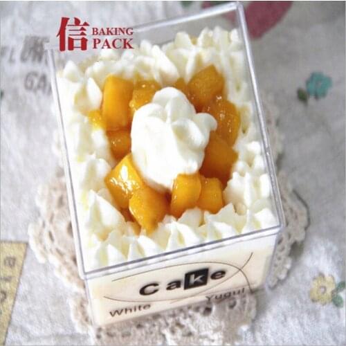 Transparent dessert cup with lid, mousse cup, tiramisu box with lid, dessert cup, cake cup with lid