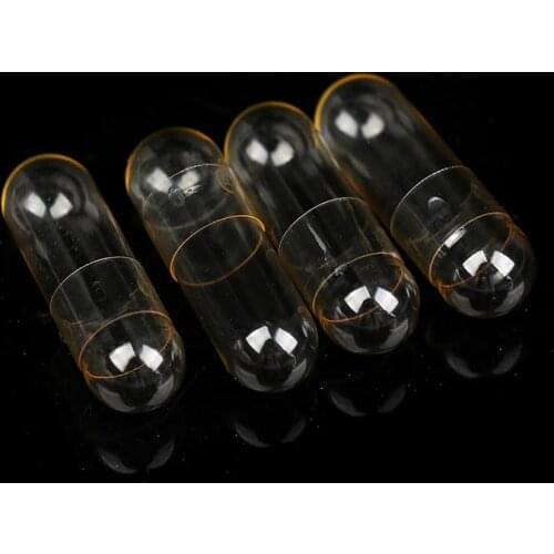 Empty Hard Gelatin Capsule 1# Medicine Capsule Clear High Quality Medicinal Gelatin For Medicine Pills Refill Storage 1000PCS
