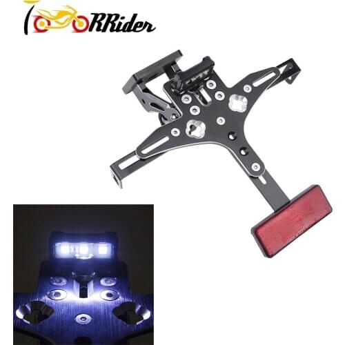 Motorcycle CNC License Number Plate Frame for YAMAHA R1 Licence Holder Rear LED Brake Tail Light 2009-2013 2010 2011 2012