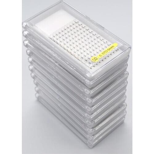 10 Cases/Set High-quality Premade fans Lashes Pre made 0.07mm Russian Volume Eyelash Extensions Long Nature False Mink Lashes