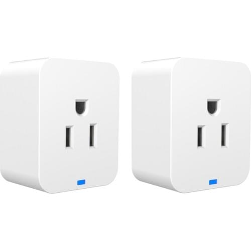 Wifi Smart Plug,Voice-Controlled Remote Control Electrical Protection Energy Saving Timing for Alexa Google,US Plug