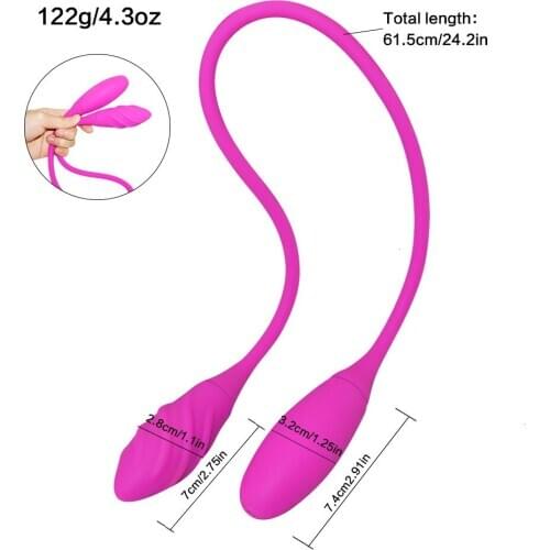 Two Motors Wireless Remote Control Vibrator Silicone Ball Egg USB Rechargeable Adult Product Sex Toys For Woman Man Couples Body