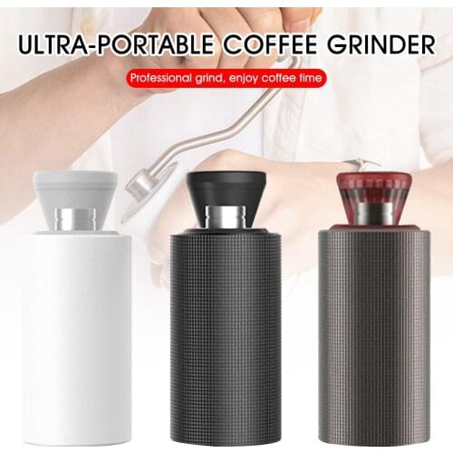 High Quality Aluminum Manual Coffee Grinder Mini Hand Coffee Mill Stainless Steel Adjustable Arseness Capacity Kitchen Appliance