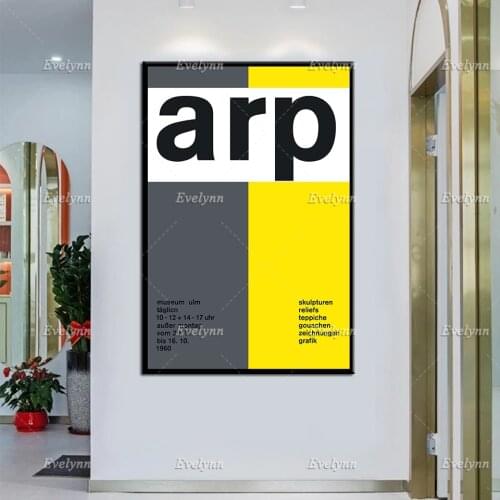 Exhibition Poster Arp 1960 By Almir Mavignier Minimalism Modern Home Decor Prints Wall Art Canvas Modular Pictures Unique Gift