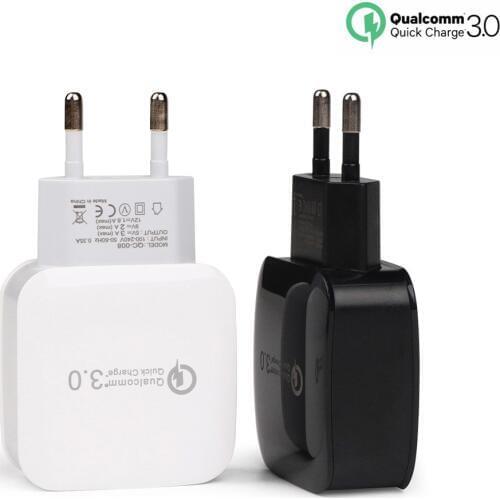 YKSPACE US EU Plug USB Wall 2.4A Fast Charger For Samsung S8 iPhone 6 7 8 Plus iPad Huawei Xiaomi Qualcomm Quick Charge 3.0