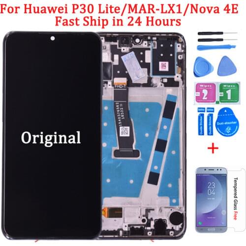 Original LCD For HUAWEI P30 Lite LCD Display Touch Screen Digitizer Assembly For Huawei Nova 4e MAR-LX1 LX2 AL01