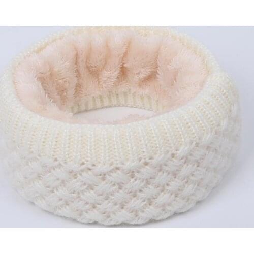 Winter Women Warm Knitted Ring Scarves Kids Boys Girl Thick Elastic Knit Mufflers Children Neck Warmer Men Plush Scarf Collar