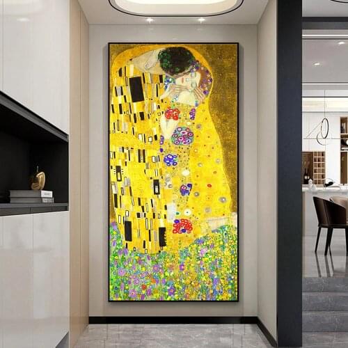 Famous Painting Gustav Klimt Landscape Wall Art Canvas Painting Scandinavian Poster Print Wall Art Picture for Living Room Decor
