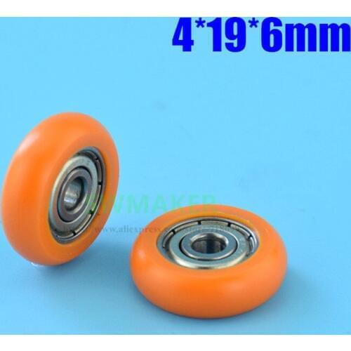 1pcs 4*19*6mm R type wheel , POM bearing pulley, door and window pulley