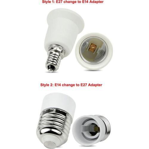 1pcs Fireproof Material E27 to E14 or E14 to E27 lamp Holder Converter Socket Conversion light Bulb Base type Adapter