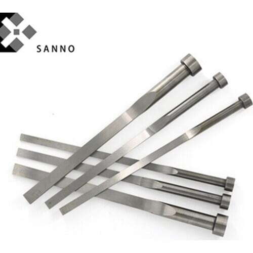 10pcs 65Mn 1.2x3x4x150 - 1.2x10x12x200mm Flat straight ejector pins precision plastic mould part punch pin sleeve ejection blade
