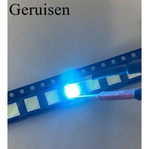 100PCS/LOT 5050 ice blue smd led Plcc-6 smd 5050 led Diode ice blue water clear blue led 5.0*5.0*1.9mm