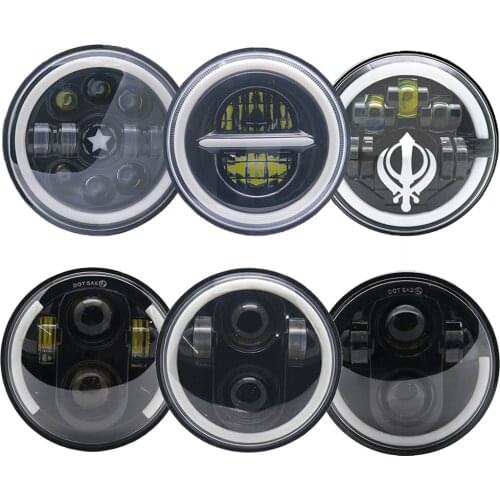 5.75/7 Inch LED Lamp Universal Car Motorcycle Headlight With Hi/ Low Beam For Harley FXCW, FXCWC, FXS, FXSB, FXSBSE, FXST, FXSTB