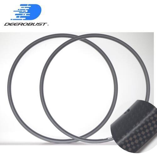 700c 20mm x 23mm 3k matte Clincher Cyclocross Bike Carbon Rims Disc Brake Bicycle Rim CX Wheel No Braking Track 24 28 holes