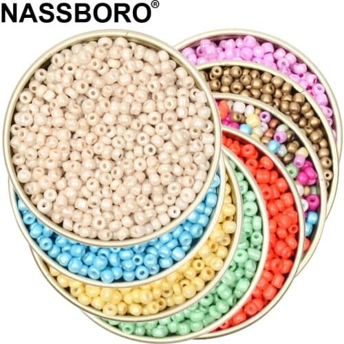2mm Cream Color SeedBeads Czech Glass Beads for Jewelry Making Charms Spacer Beads Bracelet Necklace Earrings Bag DIY Craft Bead