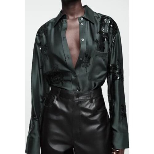 Guobioziy Womens Satin Shirts