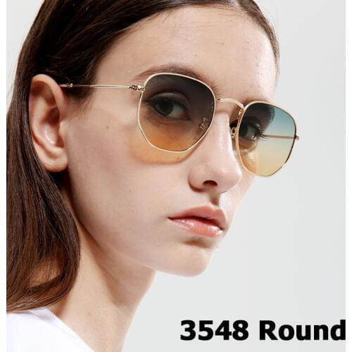 JackJad 2017 New Fashion Polygon Frame Metal Round 3548 Style Sunglasses Vintage Gradient Brand Design Sun Glasses Oculos De Sol