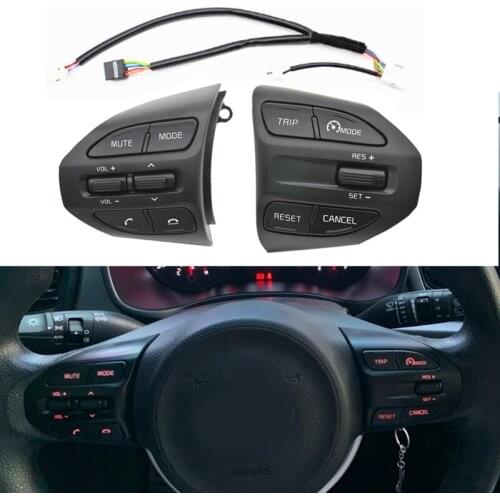 Steering Wheel Buttons Bluetooth Phone Cruise Control Volume Switch for KIA K2 RIO 2017 2018 Accessories