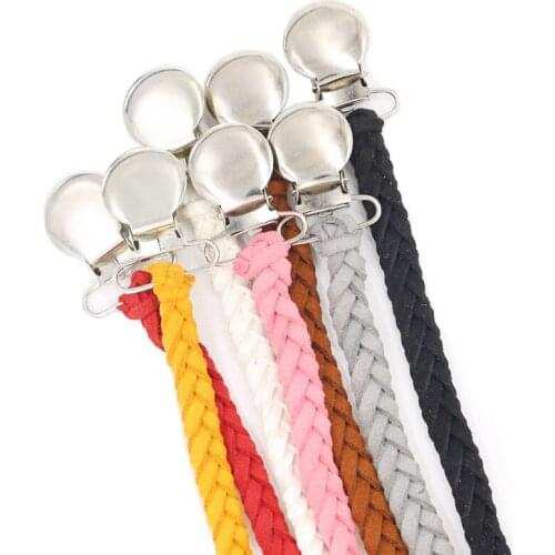 Infant Leather Silicone Pacifier Clips Chain Dummy Clips Pacifier Holder Nipple Soother Chain For Baby Infant Feeding Supplies
