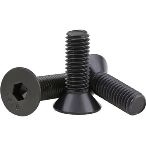 M12 M16 M20 Black Countersunk Head Hex Socket Screws Allen Bolts DIN7991 High Tensile Grade 10.9 Carbon Steel