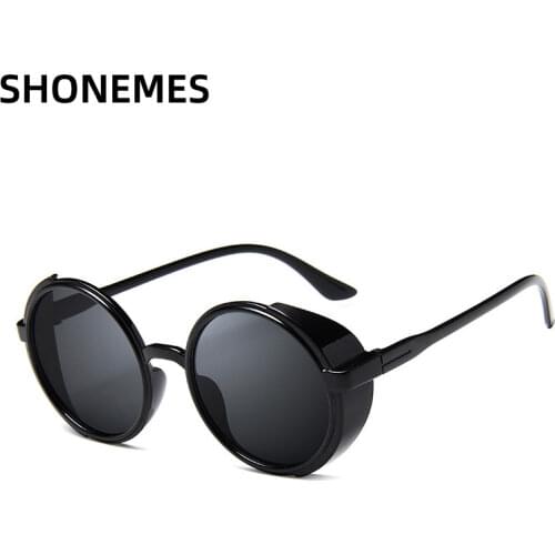 Fashion Steampunk Sunglasses Men Metal Personality Design Round Shades Vintage Eyewear Women Retro Sun Glasses