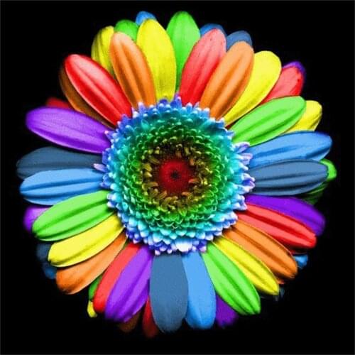 Colorful Sunflower Diamond Painting 5D DIY Full Diamond Embroidery Flowers Cross Stitch Kit Rhinestones Mosaic Home Wall Decor