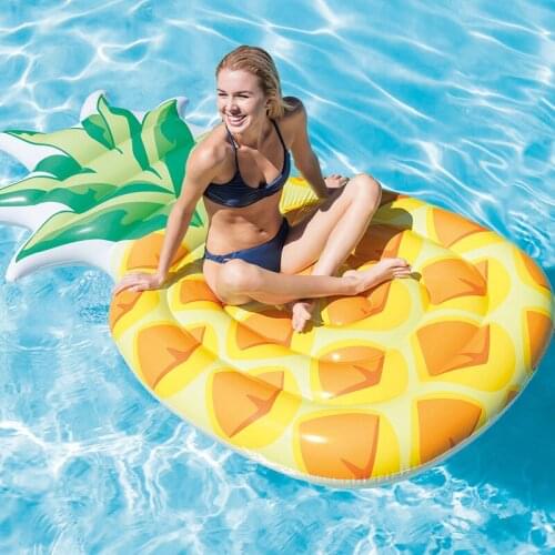 Pineapple Floating Row Adult Water Inflatable Floating Bed Floating Board Beach Lounge Chairs Playing In Water Surfing
