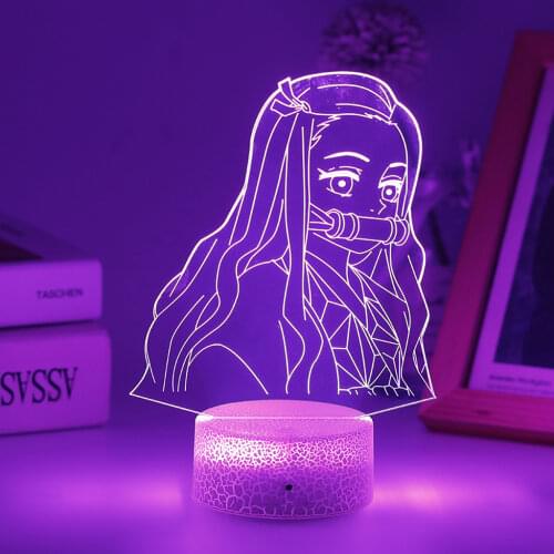 Demon Slayer Night Light Anime Figure Bedside Lamp Kimetsu No Yaiba For Room Festival Party Decor Adult Kid Gift Kamado Nezuko
